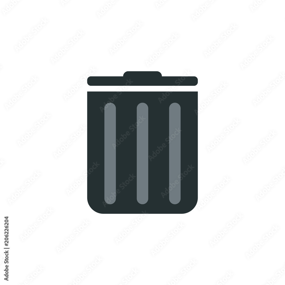 Aufkleber trash box icon. element of web icon with one color for mobile concept and web apps. isolated trash b