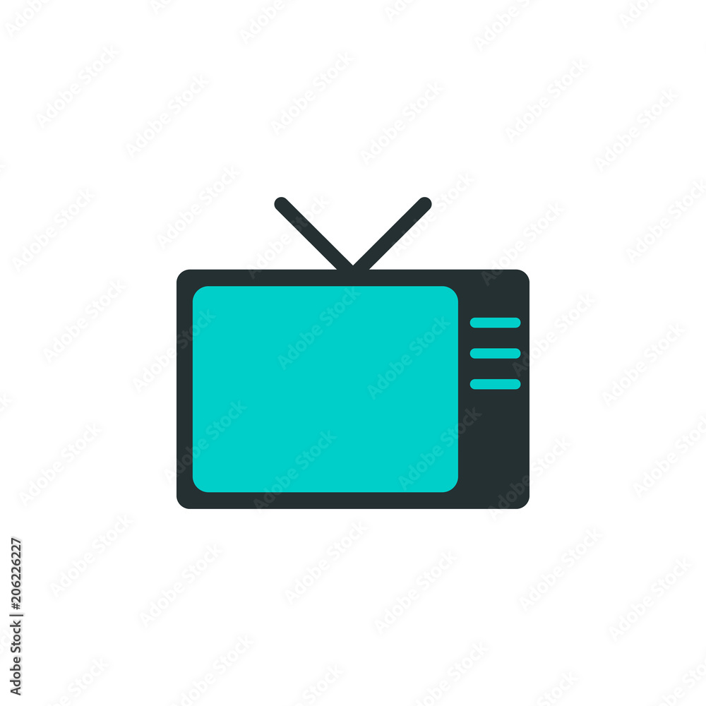 Aufkleber old tv icon. element of web icon with one color for mobile concept and web apps. isolated old tv ico