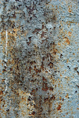 Old gray color painted rusty metal surface, background texture