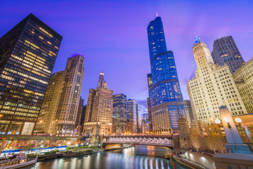 Fototapeta na wymiar Chicago, Illinois, USA Cityscape