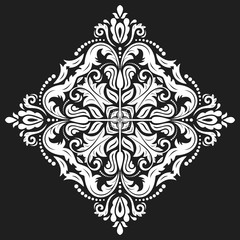 Elegant ornament in classic style. Abstract traditional pattern with oriental elements. Classic vintage pattern