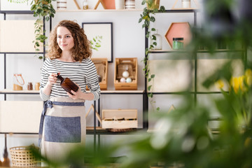 Woman in a natural shop