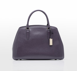 fashionable women's handbag on a white background, studio shooting