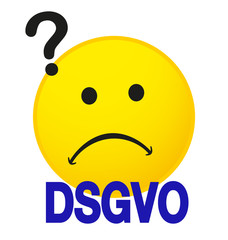 Datenschutzgrundverordnung Smiley mit Fragezeichen