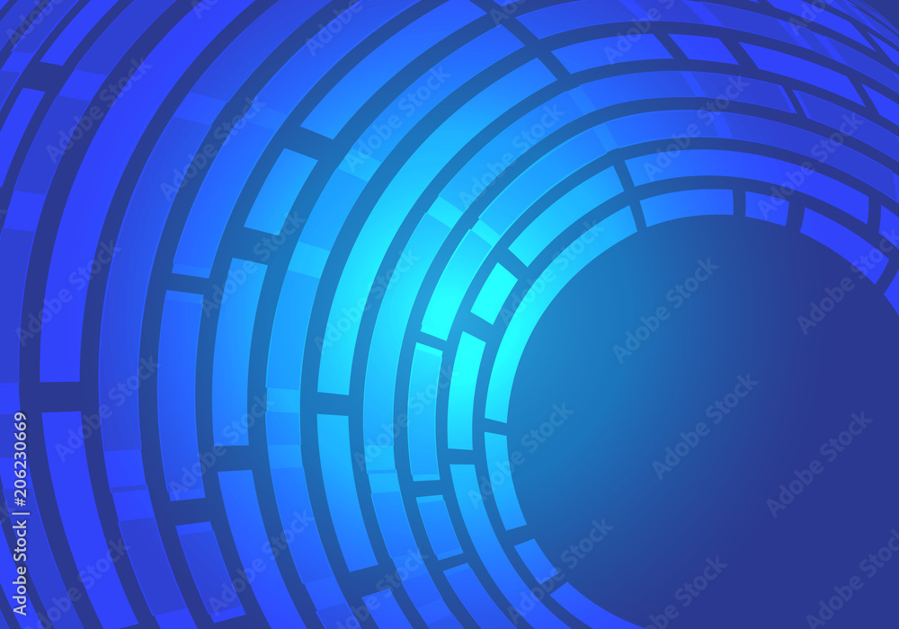 Poster abstract blue line curve data light motion design modern futuristic background vector illustration.
