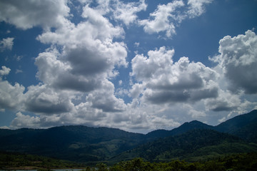 blue sky with clouds background