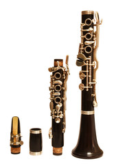 Clarinet isolated on white background