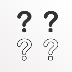 Set of question mark icon.