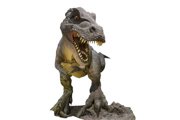 Siamotyrannus isanensis Model on white background. Tyrannosaurus Dinosaurs. clipping path.