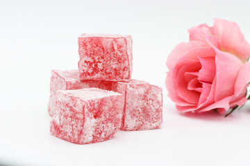 Turkish delight ,lokum, rose aroma