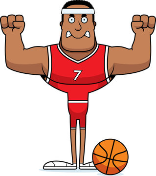 Cartoon Angry Basketball Player