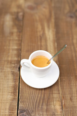 coffee espresso on wooden table
