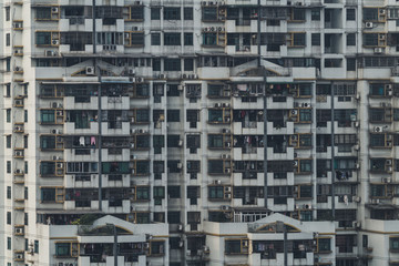Fototapeta na wymiar China's apartment buildings are very dense in Guangzhou