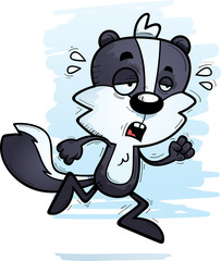 Exhausted Cartoon Male Skunk