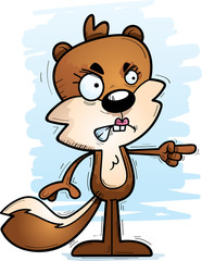 Angry Cartoon Female Squirrel