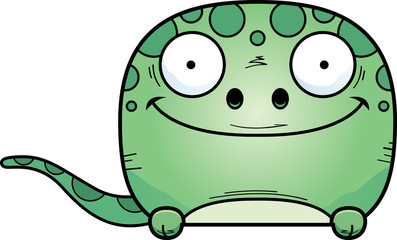 Cartoon Gecko Peeking