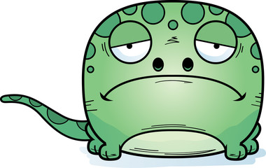 Cartoon Sad Gecko