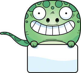 Cartoon Gecko Sign