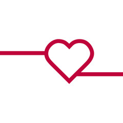 Heart Red Icon line Vector Love Symbol Valentine s Day