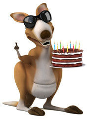 Naklejka premium Fun kangaroo - 3D Illustration
