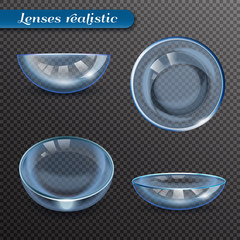 Realistic Eye Lenses Transparent Set