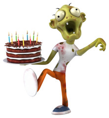 Fun zombie - 3D Illustration