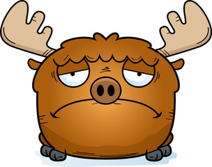 Cartoon Sad Moose