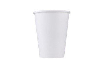 paper coffee cup isolated on white background - clipping paths