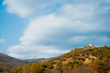 Fototapeta na wymiar Little church on hill, Macedonia