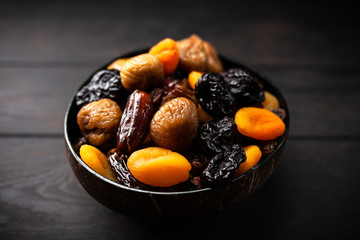 A mix of dried fruit