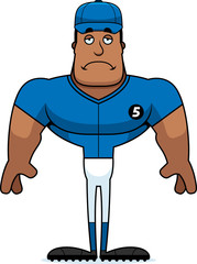 Cartoon Sad Baseball Player
