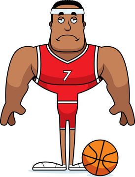 Cartoon Sad Basketball Player
