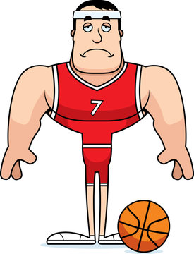 Cartoon Sad Basketball Player