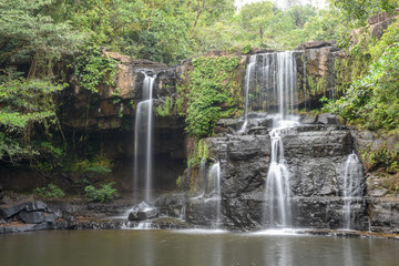 Klongchao waterfall in Koh Kood island, Thailand