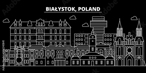 Bialystok Silhouette Skyline Poland Bialystok Vector City