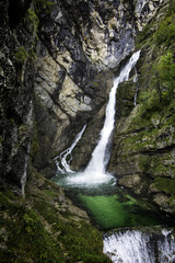 Fototapeta na wymiar Wasserfall Savica in Slowenien