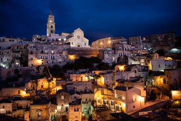 Matera the cyty of the "Sassi" - where the old house were situated directly in the stone.