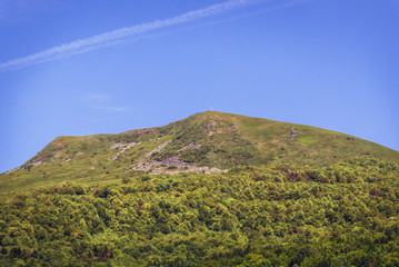Fototapeta premium View on a Tarnica peak, the highest peak of Polish Western Bieszczady Mountains