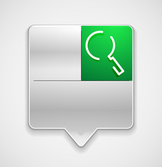 Search magnifyier web button, magnify icon. Modern magnifying glass sign, web site design or mobile app