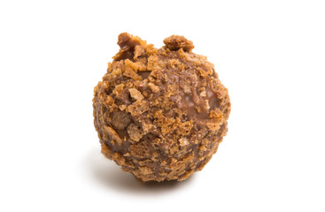 chocolate truffles isolated