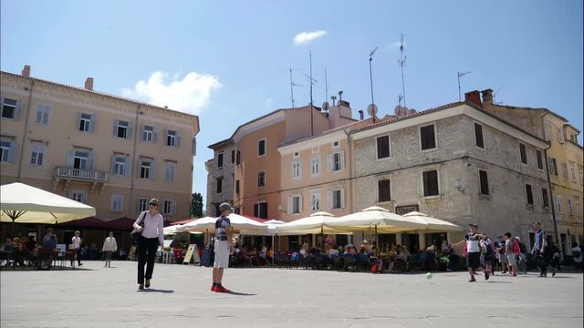 Time lapse of Forum Square in Pula, Croatia