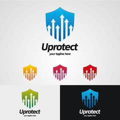 Up Protect Logo Designs Template