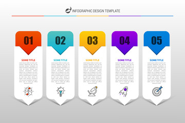 Infographic design template. Business concept with 5 steps