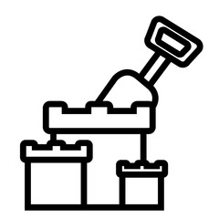 Isolated sand bucket icon