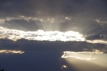 Fototapeta na wymiar Über den Wolken