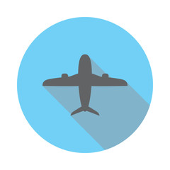 airplane Icon. Elements of airport in flat blue colored icon. Premium quality graphic design icon. Simple icon for websites, web design, mobile app, info graphics