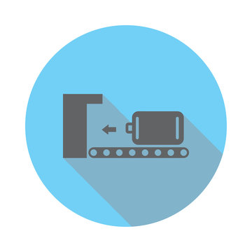 Baggage Screening icon. Elements of airport in flat blue colored icon. Premium quality graphic design icon. Simple icon for websites, web design, mobile app, info graphics