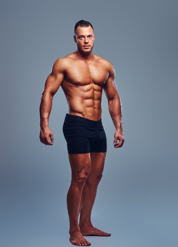 Full body image of male bodybuilder. foto de Stock | Adobe Stock
