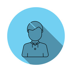 boyscaut avatar icon. Elements of avatar in flat blue colored icon. Premium quality graphic design icon. Simple icon for websites, web design, mobile app, info graphics