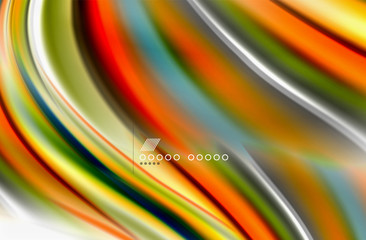 Rainbow color waves, vector blurred abstract background